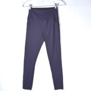 Zyia Active High Waisted Pocket Leggings Navy Blue Size 4